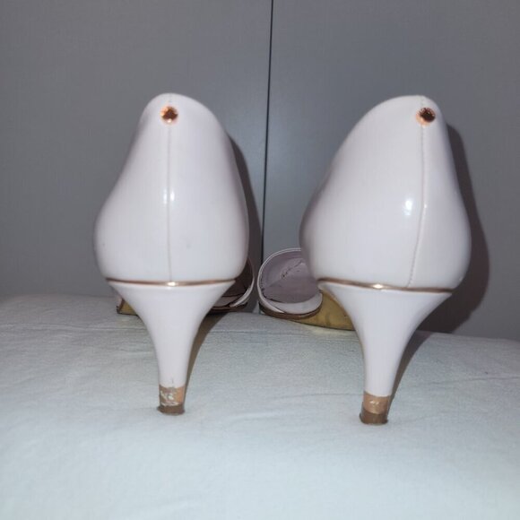 Ted Baker Zenadia Patent Leather Kitten Heels in Pastel Pink Size 6.5 - Picture 5 of 12